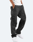 Oliver | Black Cargo Trousers for Men 0
