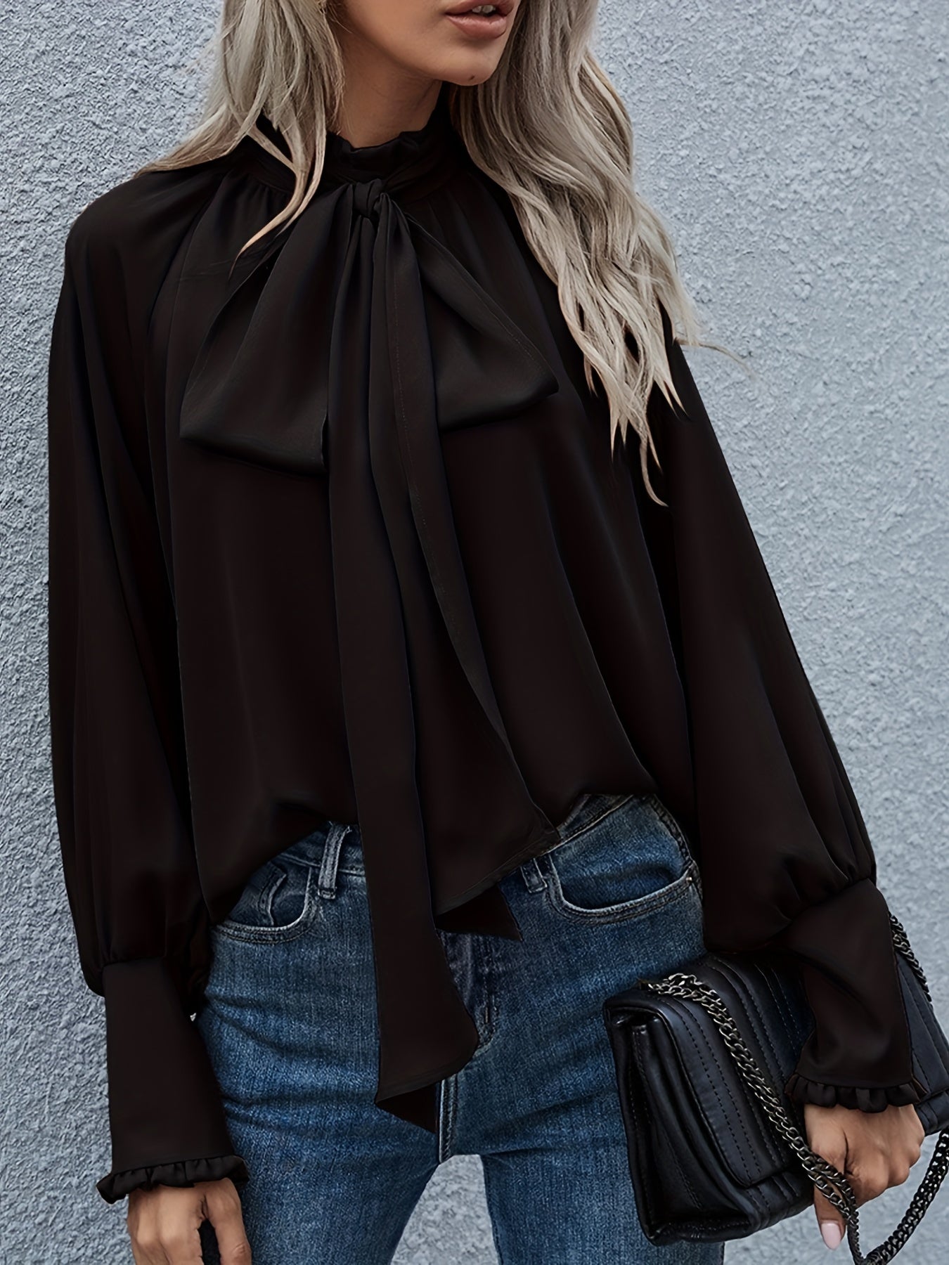 Olivia | Chic Tie Neck Blouse 4