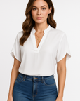 Olivia | Elegant V-Neck Blouse for Women 1