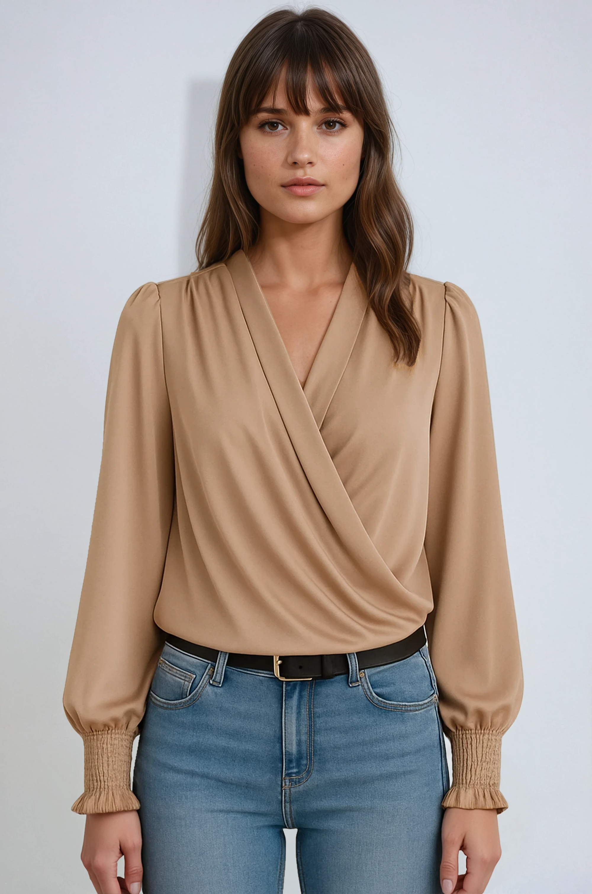 Olivia | Stylish Long Sleeve Blouse Tops 0