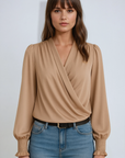 Olivia | Stylish Long Sleeve Blouse Tops 0