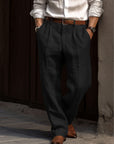 Samantha | Stylish White Linen Pants Women 3