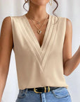 Sophia | Elegant Pleated V-Neck Blouse 1