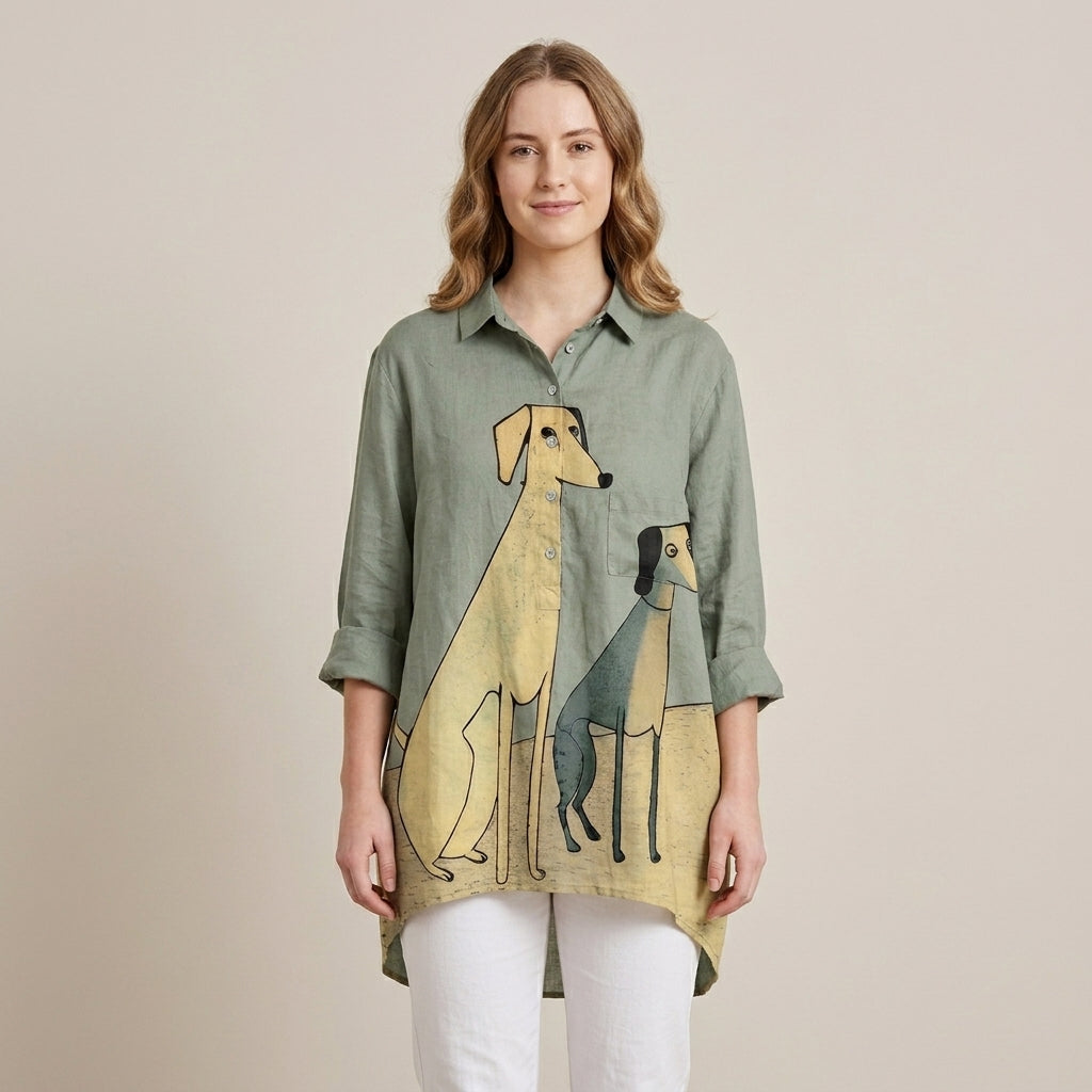 Valencia | Long Sleeve Women’s Blouse with Artistic Design
