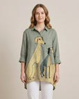 Valencia | Long Sleeve Women’s Blouse with Artistic Design