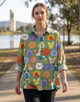 Valencia | Long Sleeve Women’s Blouse with Artistic Design