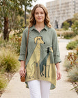 Valencia | Long Sleeve Women’s Blouse with Artistic Design