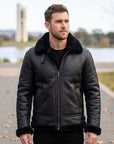 Zayden | Shearling Men’s Coat with Rugged Style