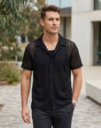 Nolan | Mesh Textured Men’s Shirt for Modern Style