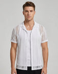 Nolan | Mesh Textured Men’s Shirt for Modern Style