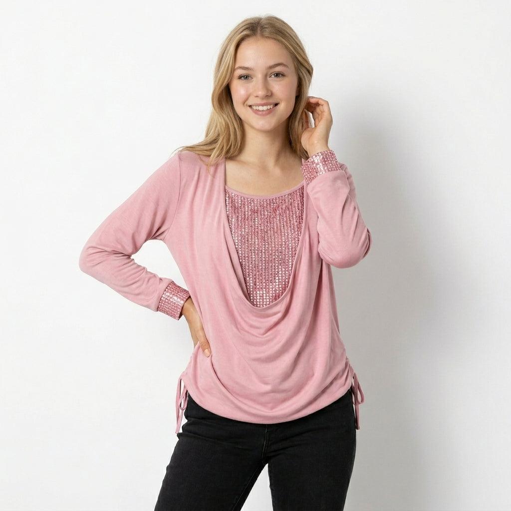 Nadia | Women’s Blouse with Elegant Sequin Detail