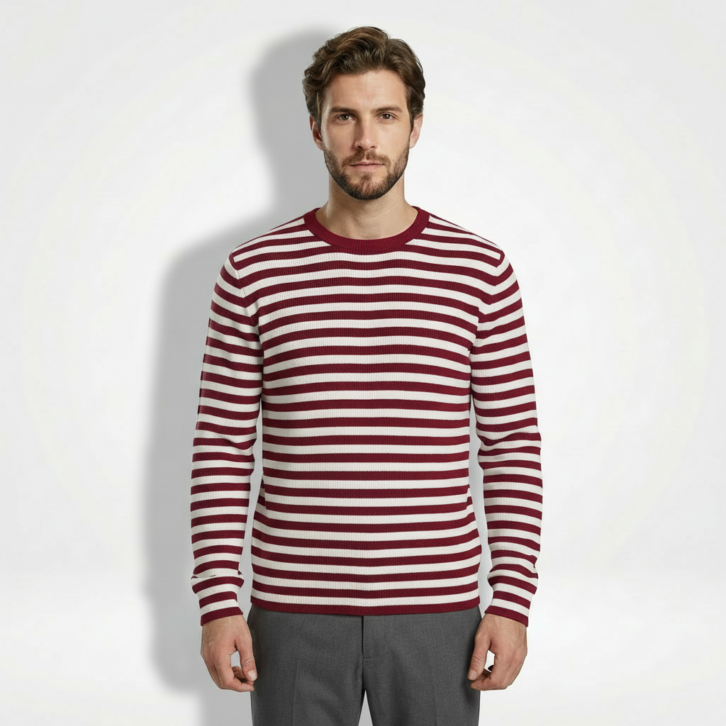 Eamon | Striped Pattern Men’s Shirt for Timeless Appeal
