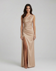 Selene | Asymmetric Detail Maxi Dress for Modern Occasions