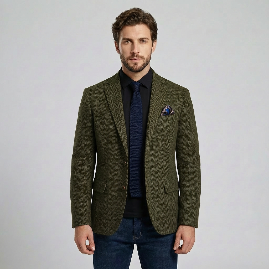 Malcolm | Classic Tweed Inspired Men’s Coat for Timeless Style