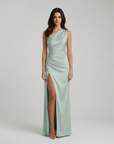 Selene | Asymmetric Detail Maxi Dress for Modern Occasions
