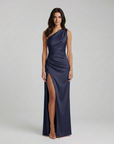 Selene | Asymmetric Detail Maxi Dress for Modern Occasions
