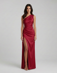 Selene | Asymmetric Detail Maxi Dress for Modern Occasions