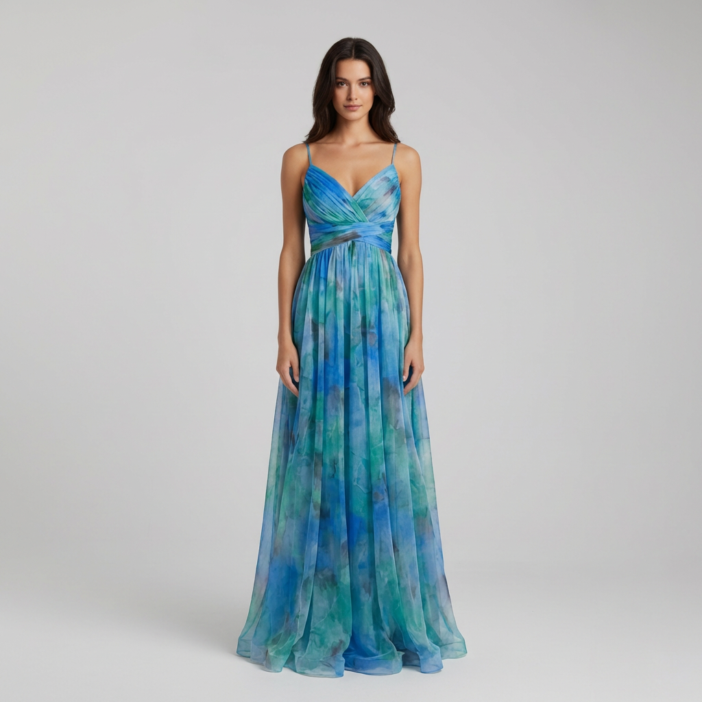 Lottie | Floral Summer Maxi Dress with Feminine Shape