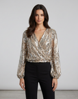 Lark | Sequin Accent Women’s Blouse for Statement Style