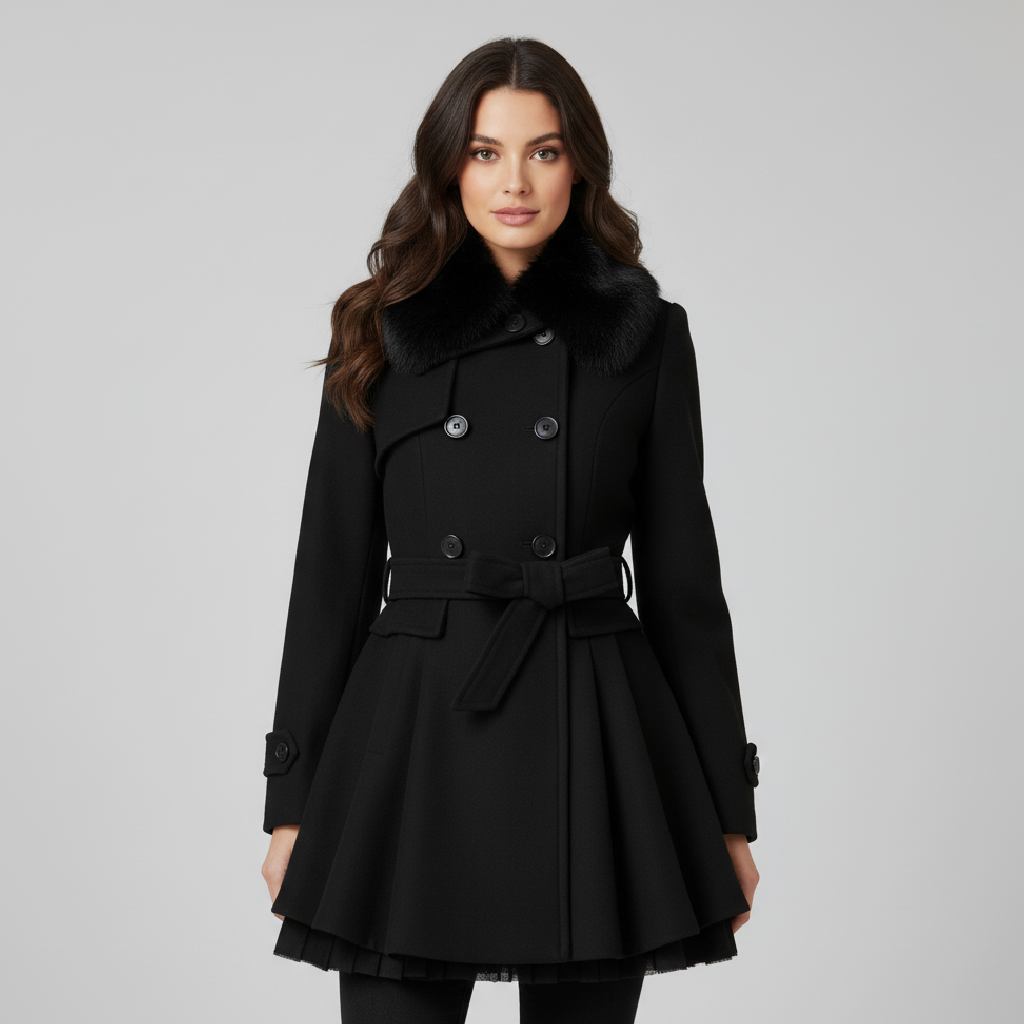 Matilda | Faux Fur Women's Trench Coat for Winter Style