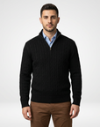 Harrison | Cable Knit Half Zip Men’s Sweater for Modern Comfort