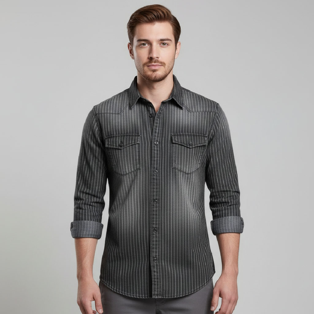 Lachlan | Striped Button Down Men's Shirt for Classic Style