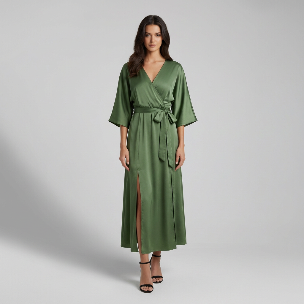 Elowen | Elegant Sleeve Detail Maxi Dress for Evening Wear
