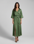 Elowen | Elegant Sleeve Detail Maxi Dress for Evening Wear