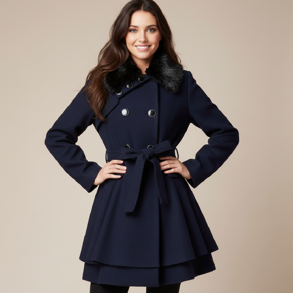 Matilda | Faux Fur Women's Trench Coat for Winter Style