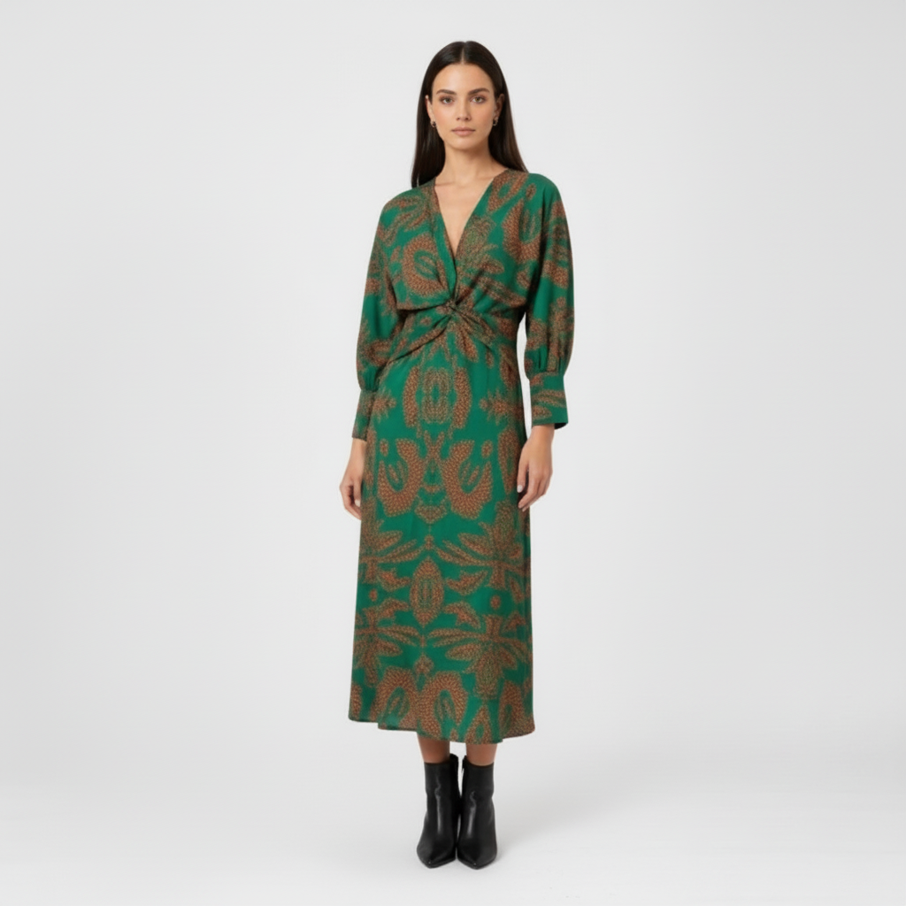 Poppy | Long Sleeve Maxi Dress for Elegant Style