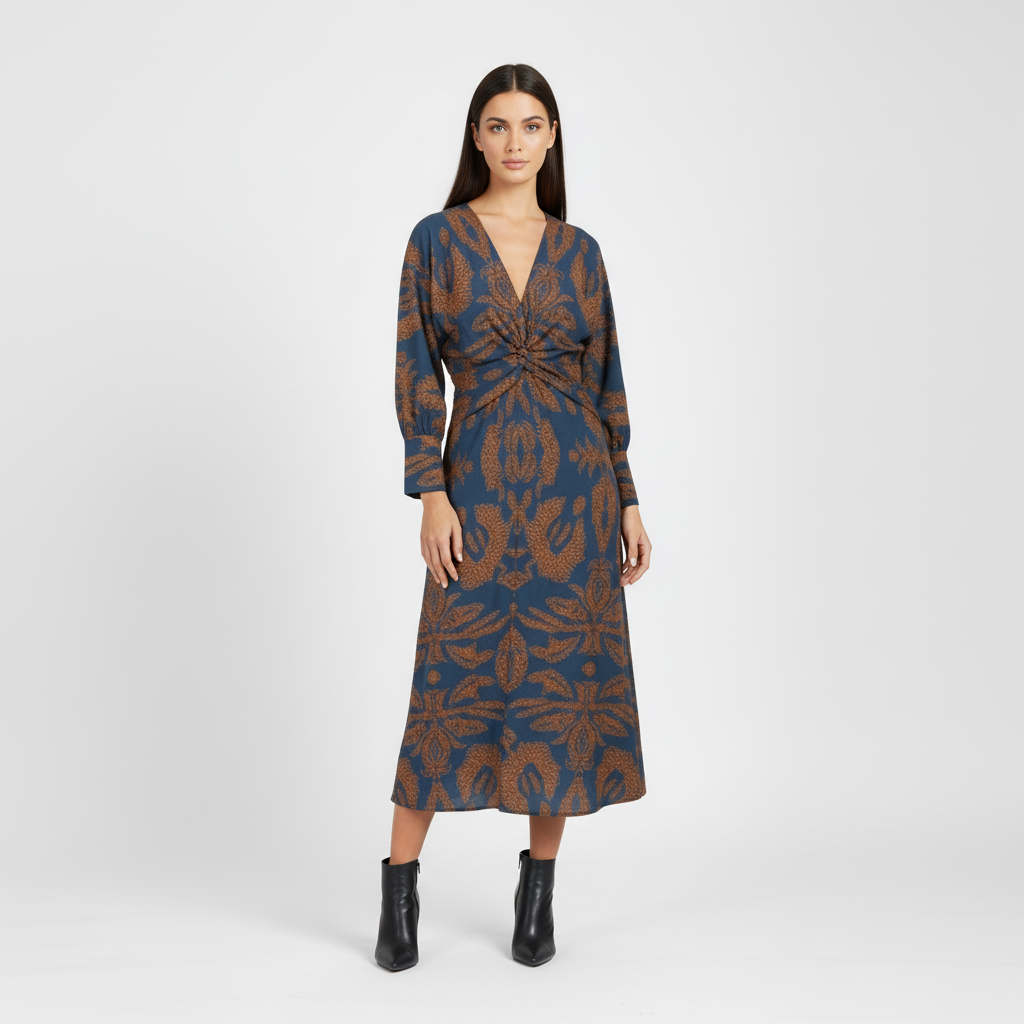 Poppy | Long Sleeve Maxi Dress for Elegant Style