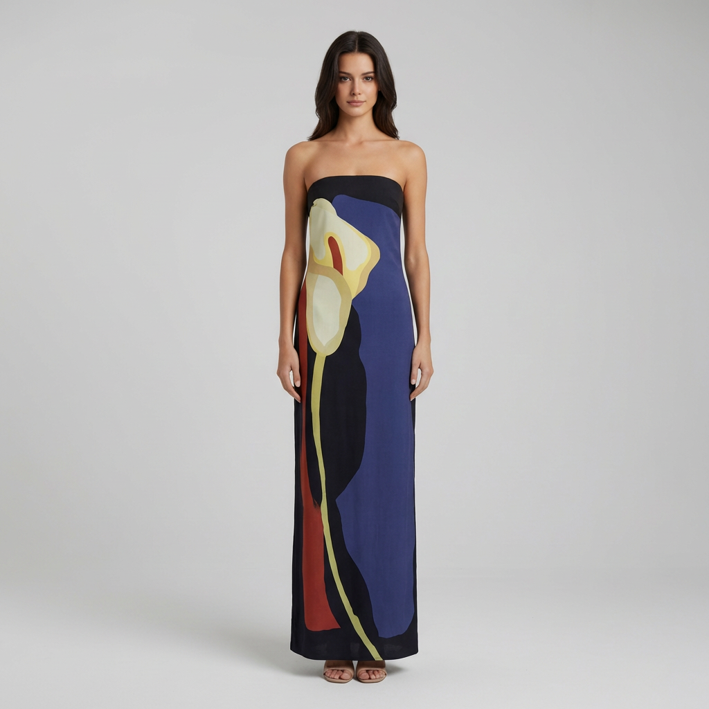 Eliza | Floral Maxi Summer Dress with Flowing Shape