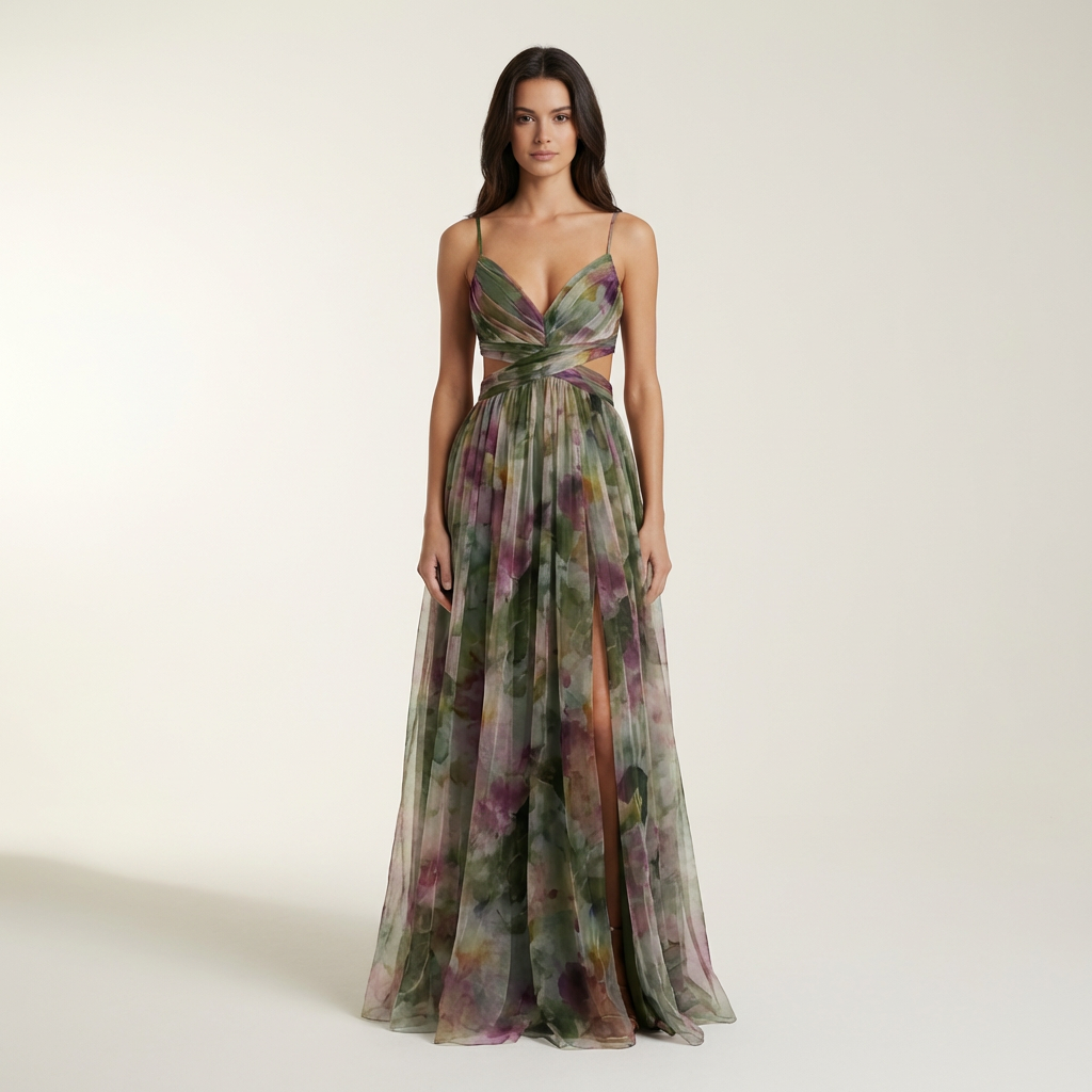 Lottie | Floral Summer Maxi Dress with Feminine Shape
