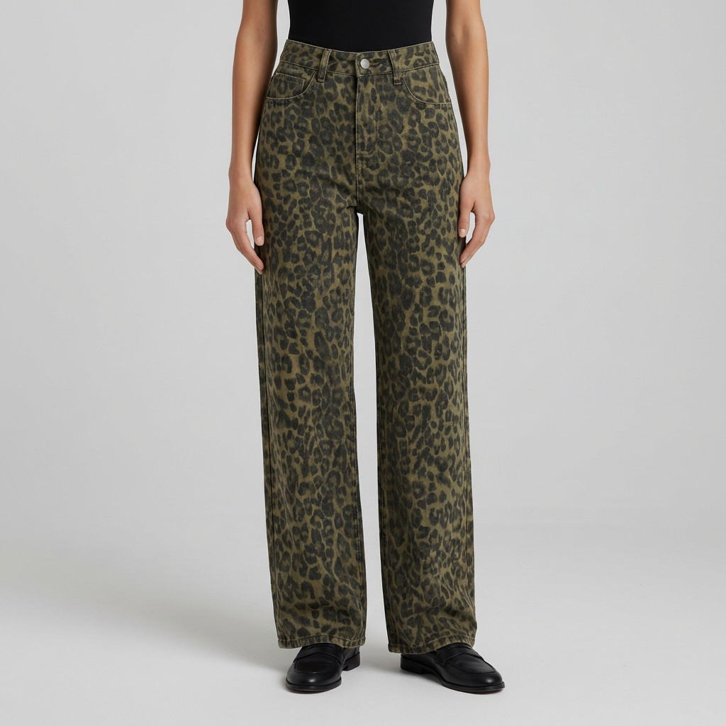 Hollis | High Waist Print Women’s Jeans with Bold Shape