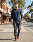 Kade | Henley Collar Men’s Shirt with Classic Design