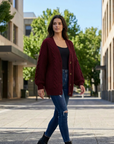 Priscilla | Cable Knit Oversized Women’s Cardigan for Layered Style