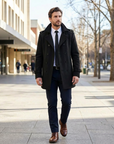 Declan | Structured Trench Style Men’s Coat for Sharp Looks