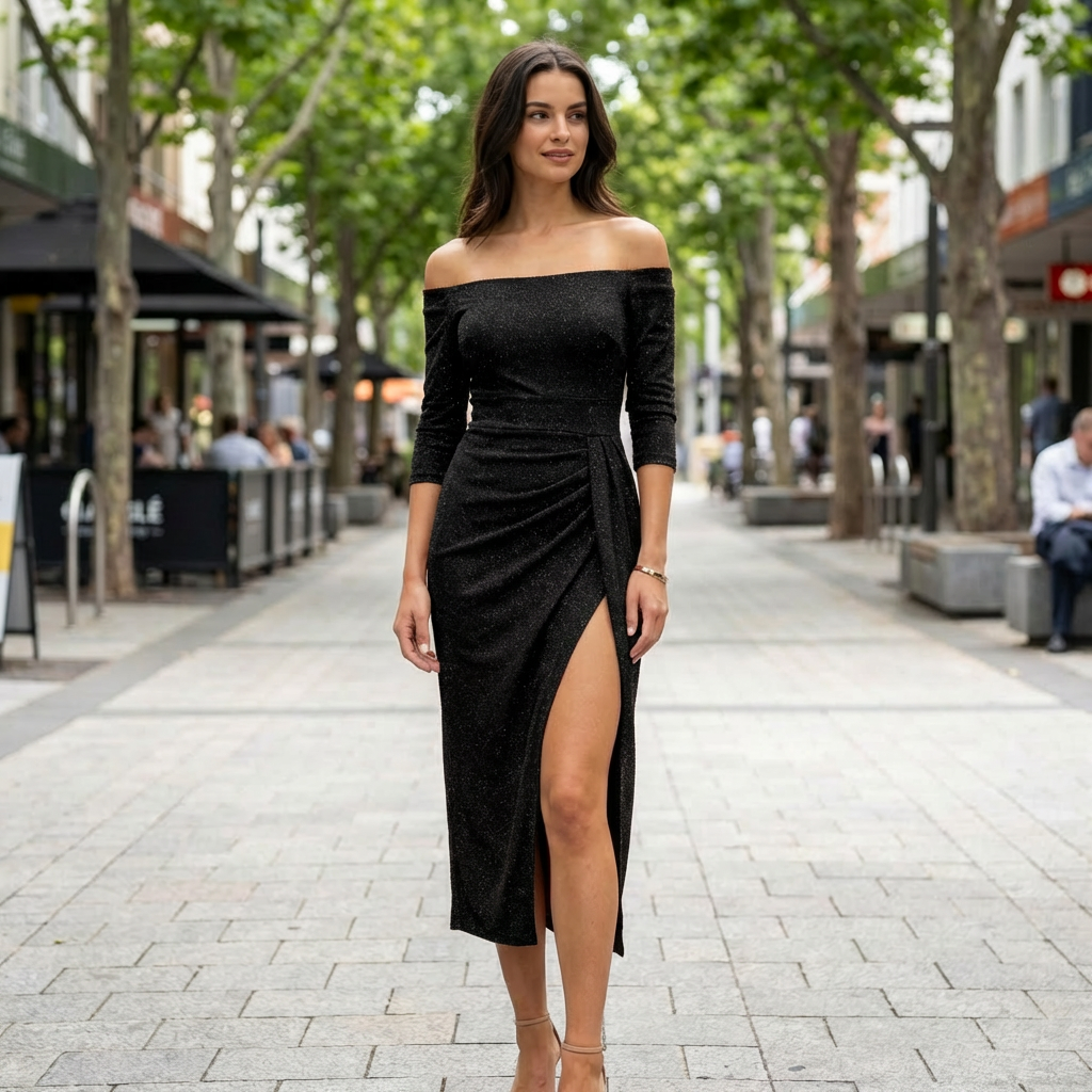 Greta | Formal Occasion Midi Dress for Celebrations