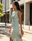Selene | Asymmetric Detail Maxi Dress for Modern Occasions