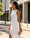 Selene | Asymmetric Detail Maxi Dress for Modern Occasions