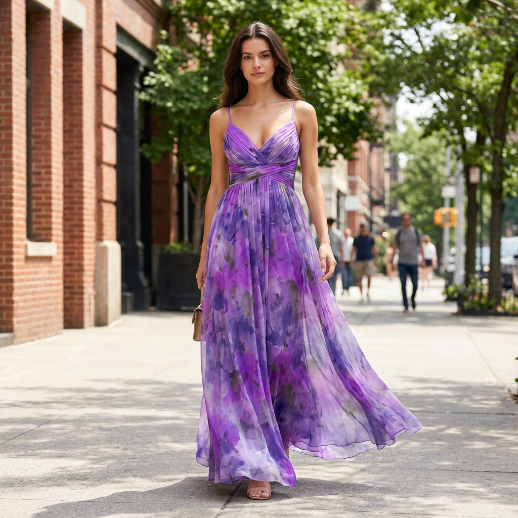 Lottie | Floral Summer Maxi Dress with Feminine Shape