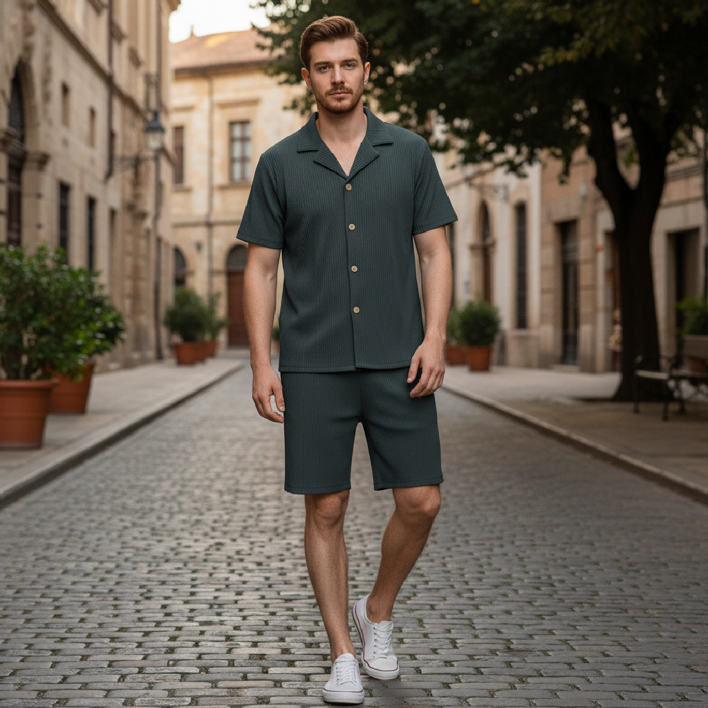 Hudson | Cotton Linen Men's Set for Summer Days