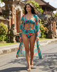 Adele | Tropical Inspired Bikini Set with High Waist Fit