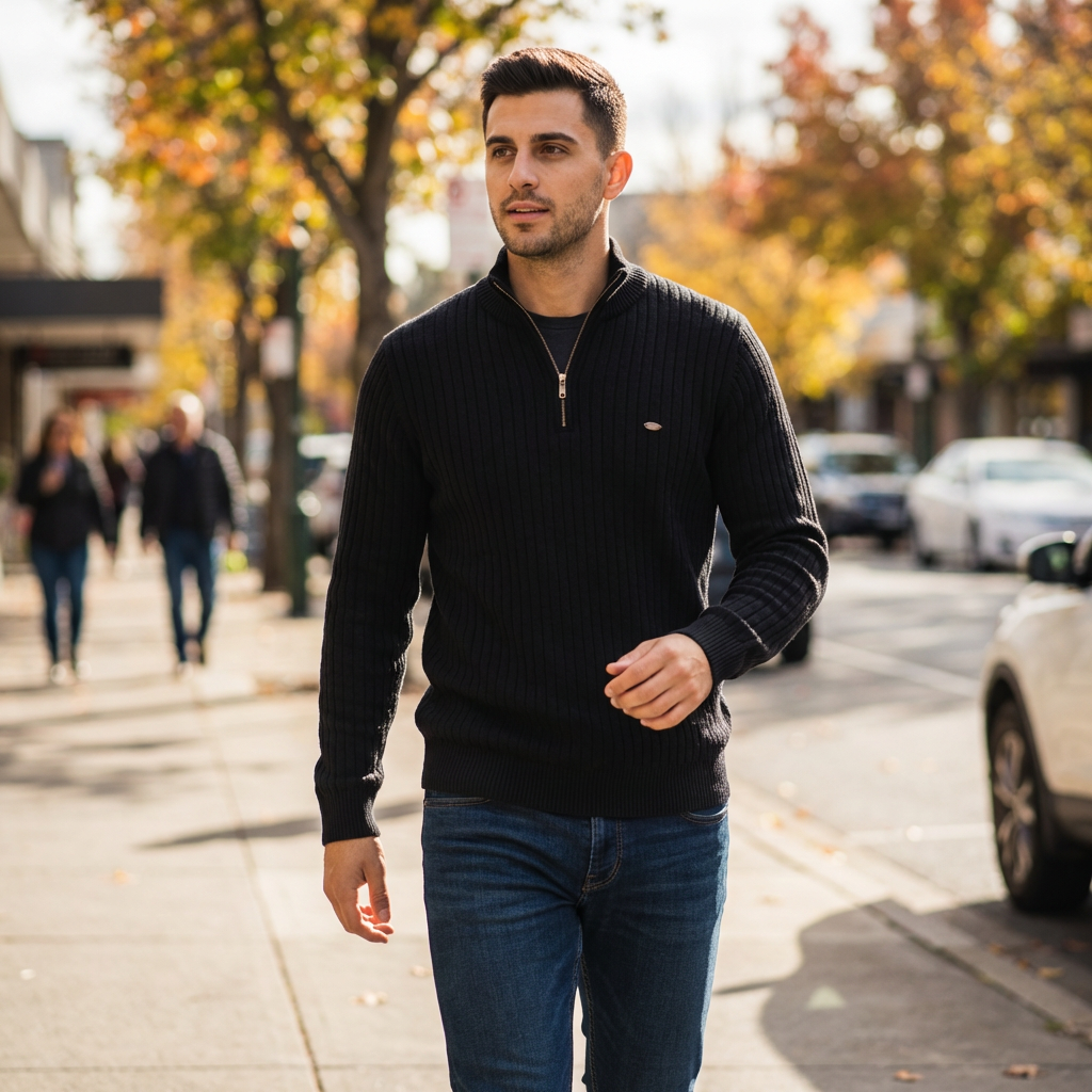 Lachlan | Contemporary Fit Men’s Sweater for Smart Casual Looks
