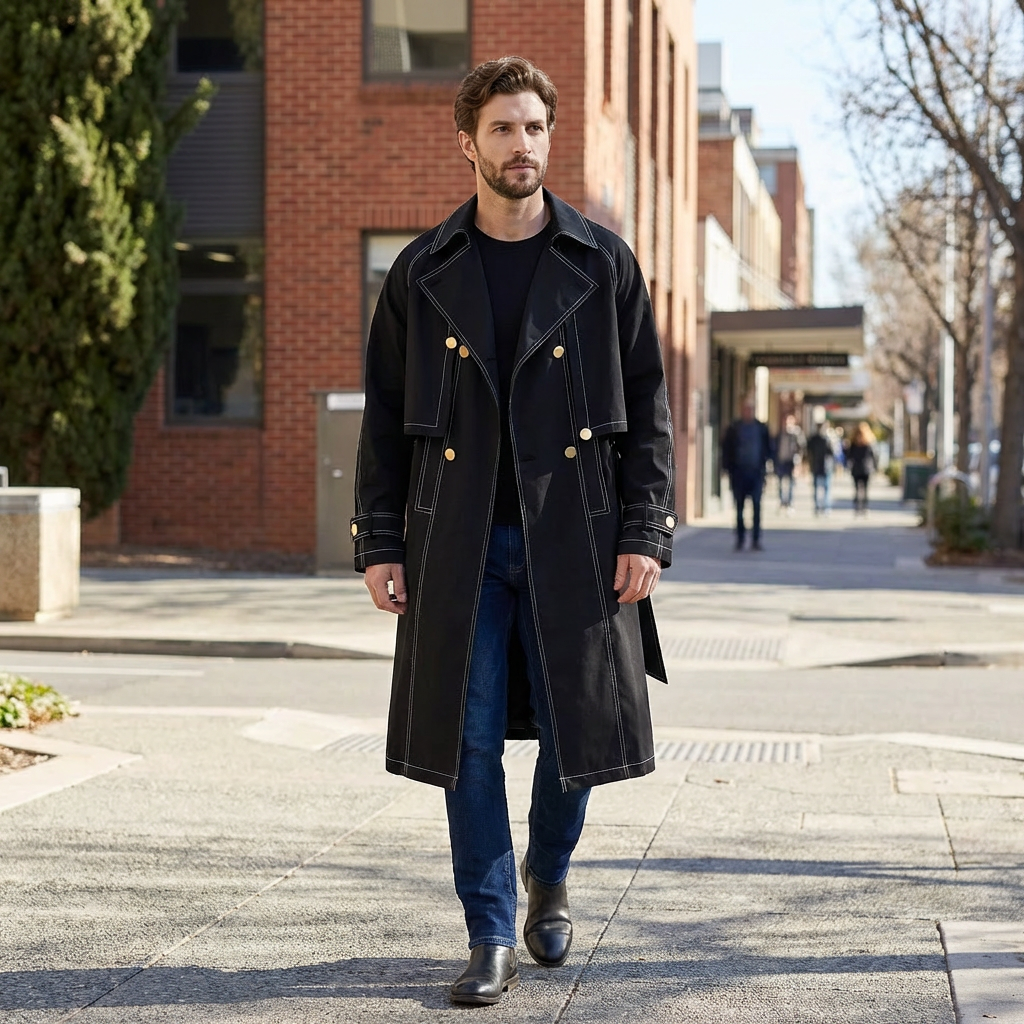 Jarrod | Relaxed Double Breasted Men’s Coat for Casual Wear