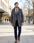 Declan | Structured Trench Style Men’s Coat for Sharp Looks