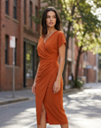 Elora | Cocktail Ready Midi Dress for Elegant Evenings