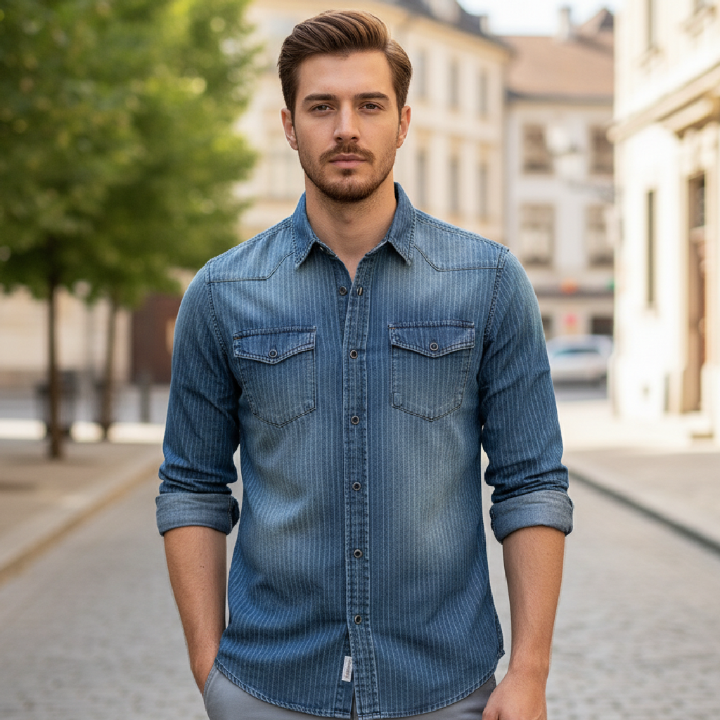 Lachlan | Striped Button Down Men's Shirt for Classic Style