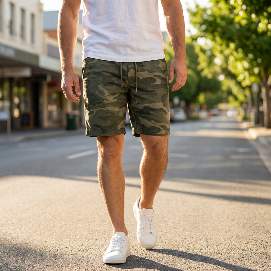 Gareth | Patterned Utility Men’s Shorts for Casual Wear