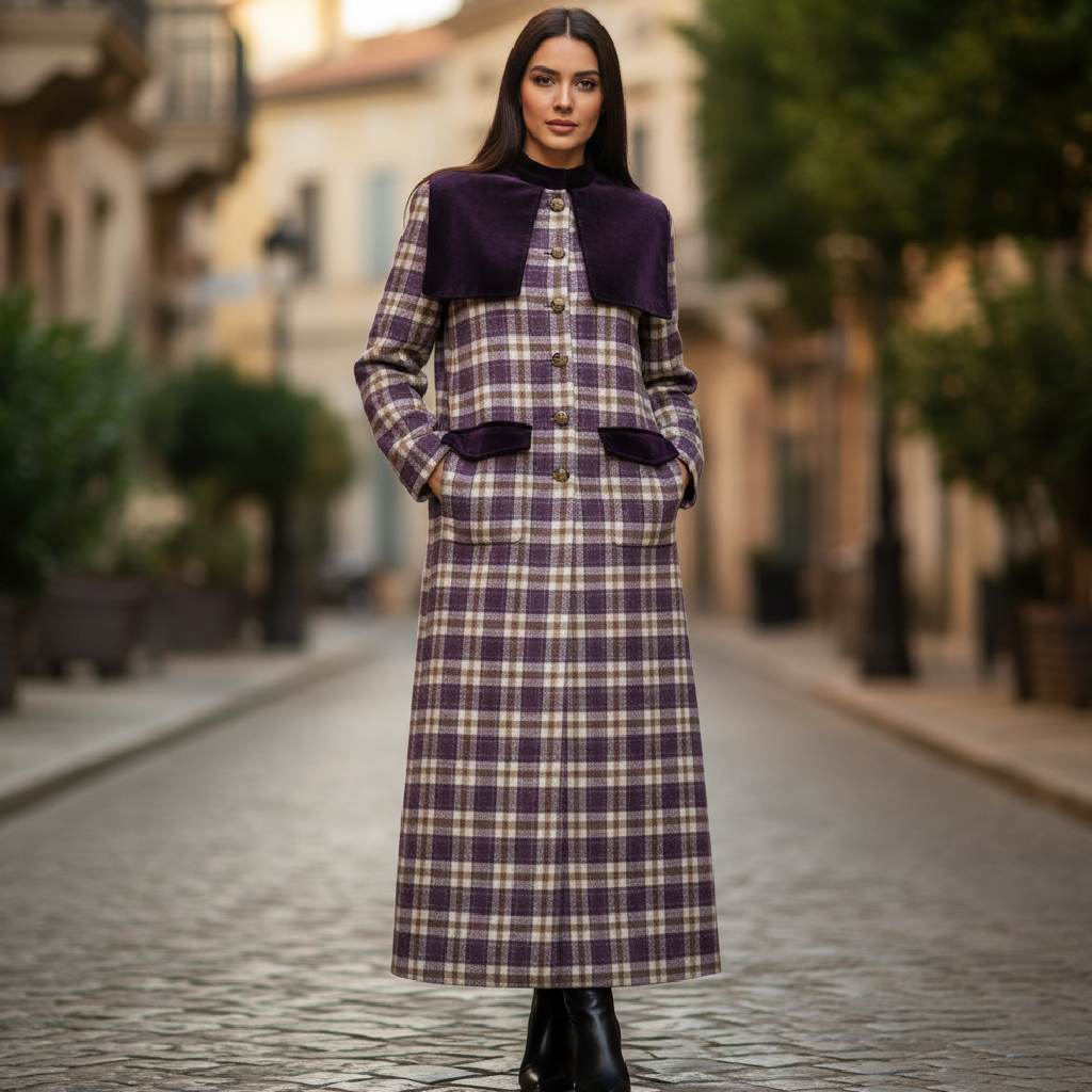 Frankie | Checked Women’s Trench Coat for Stylish Looks